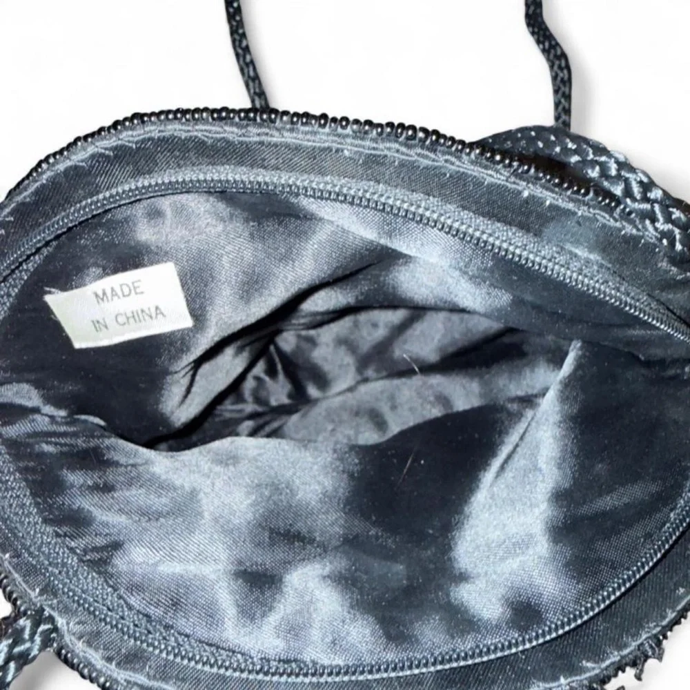 vintage La Regale black beaded evening bag